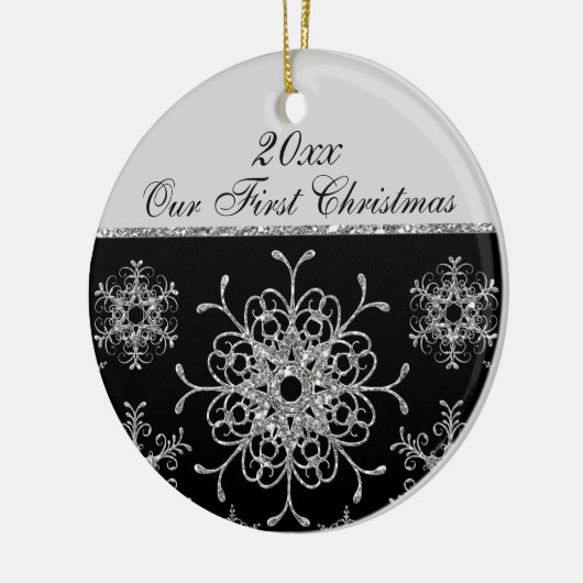 Het zwarte, Zilveren Ornament van de Herinnering (Links)