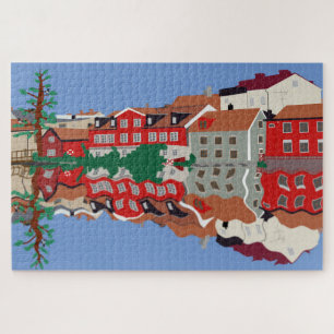 Het Zweedse stadje Eskilstuna Legpuzzel