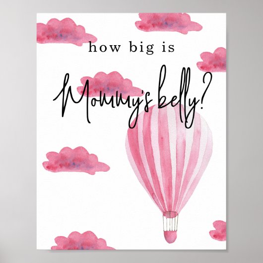 Het zweefvliegtuig - Hoe groot is mama's buik Poster (Voorkant)