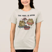 Het Zwembad Is Technisch Geopend, Grappig Zomer T- Tri-Blend Shirt (Voorkant)