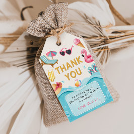 Het Zwembad Verjaardagsfeest Cadeaulabel