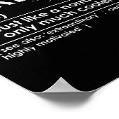 Het zwemmeisje definitie grappig zwemmen poster (Hoek)