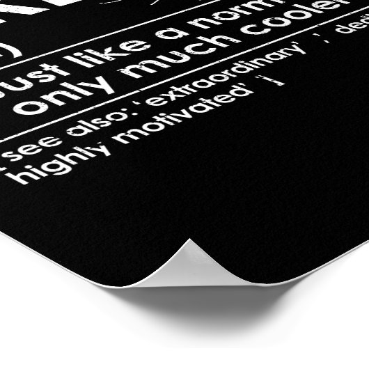 Het zwemmeisje definitie grappig zwemmen poster (Hoek)