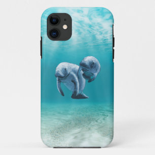 Het Zwemmen twee Manatees Case-Mate iPhone Case