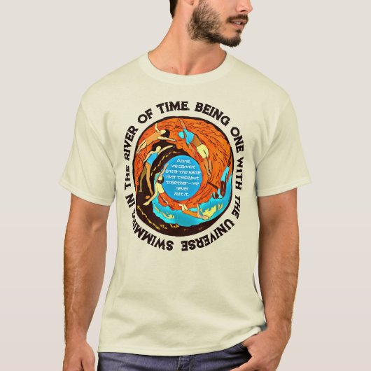 Het zwemmen van de tijdrivier de Philosophical T-shirt (Voorkant)