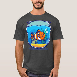 Het zwemmen van gekloonde vis in de aquariumCartoo T-shirt