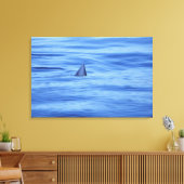 Het zwemmen van haaien in oceaanwater canvas afdruk (Insitu (Woonkamer))