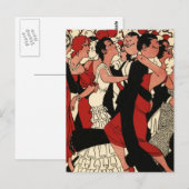 Het zwerven 20 s briefkaart (Voorkant / Achterkant)