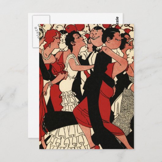 Het zwerven 20 s briefkaart (Voorkant / Achterkant)