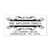 Het zwerven 20s Kunst Deco Aangepast adres van de  Rubberstempel (Afrduk)