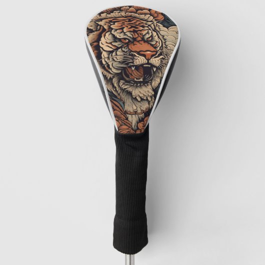 Het zwerven met het Stunning Tattoo van de Tijger  Golfheadcover (Voorkant)