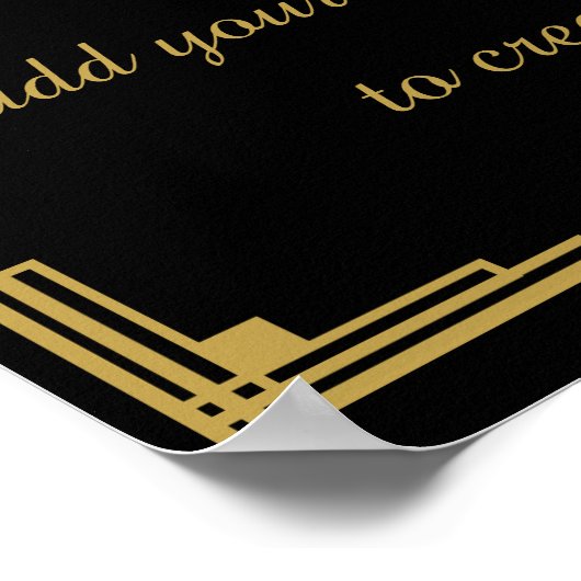 Het zwerven van 20's Creëer je eigen poster-teken Poster (Hoek)