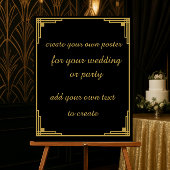 Het zwerven van 20's Creëer je eigen poster-teken Poster