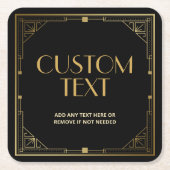 Het zwerven van 20s Kunstdeco - Speakeasy Douane Kartonnen Onderzetters (Voorkant)