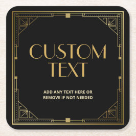 Het zwerven van 20s Kunstdeco - Speakeasy Douane Kartonnen Onderzetters