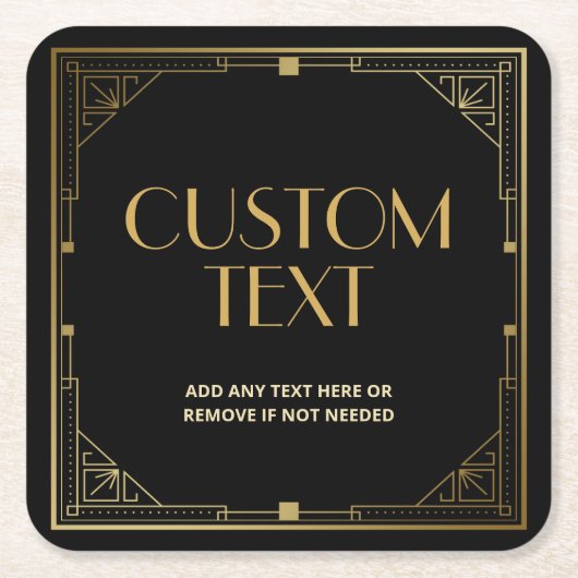 Het zwerven van 20s Kunstdeco - Speakeasy Douane Kartonnen Onderzetters (Voorkant)