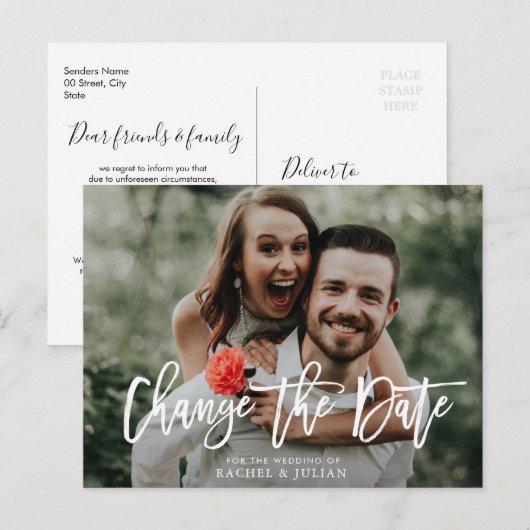 Het zwerven verandert de datumfoto briefkaart (Voorkant / Achterkant)