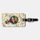 Het zweven van een hete luchtballon op een Zodiac- Bagagelabel (Voorkant horizontaal)