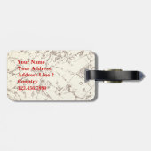 Het zweven van een hete luchtballon op een Zodiac- Bagagelabel (Achterkant horizontaal)