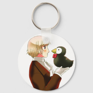 Hetalia IJsland en de heer Puffin Sleutelhanger