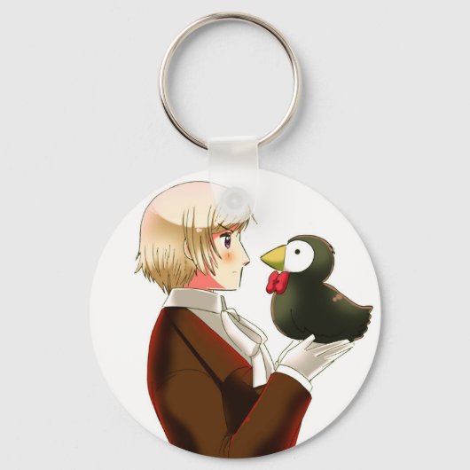 Hetalia IJsland en de heer Puffin Sleutelhanger (Voorkant)
