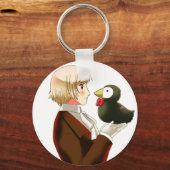 Hetalia IJsland en de heer Puffin Sleutelhanger (Voorkant)