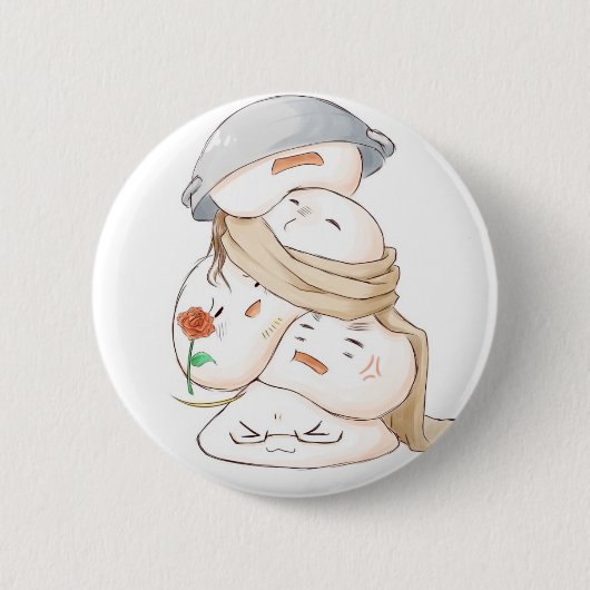 Hetalia Mochi Pin Ronde Button 5,7 Cm (Voorkant)
