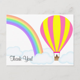 Hetansichtkaart met hete luchtballon - Witte achte Briefkaart