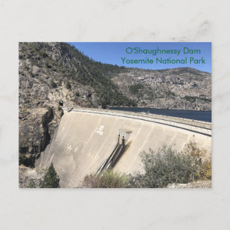 Hetch Hetchy's O'Shaughnessy Dam in Yosemite Briefkaart