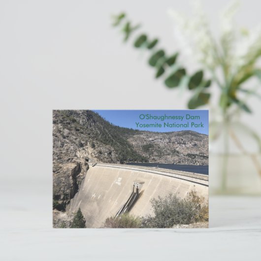 Hetch Hetchy's O'Shaughnessy Dam in Yosemite Briefkaart (Staand voorkant)