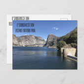 Hetch Hetchy's O'Shaughnessy Dam in Yosemite Briefkaart (Voorkant / Achterkant)