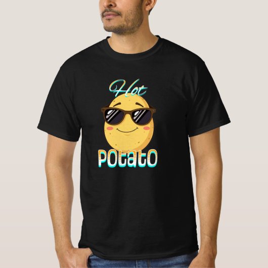 hete aardappel | Grappige aardappelpun T-shirt (Voorkant)