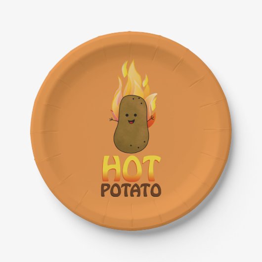 Hete Aardappel Papieren Bordje (Voorkant)