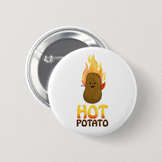 Hete Aardappel Ronde Button 5,7 Cm (Voorkant /achterkant)