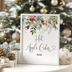 Hete Apple Cider bar winter groenblijvend Poster