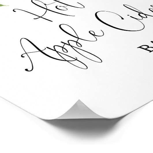 Hete Apple Cider bar winter groenblijvend Poster (Hoek)