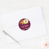 Hete Ballen Flaming Pinball Ronde Sticker (Envelop)