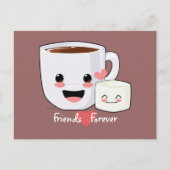 Hete Briefkaart cacao en Marshmallow (Voorkant)