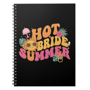 Hete Bruid Zomer Retro Tropische Meidenavakantie Notitieboek