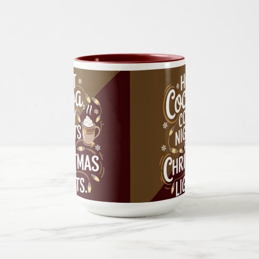 Hete cacao en gezellige nachten. mok (Midden)