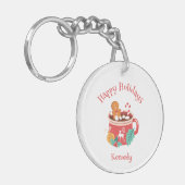 Hete Cacao en Gingerbread Sleutelhanger (Voorkant Links)