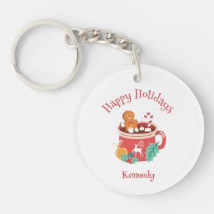 Hete Cacao en Gingerbread Sleutelhanger