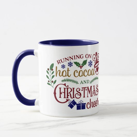 Hete Cacao en Kerstmis Cheer Mok (Links)