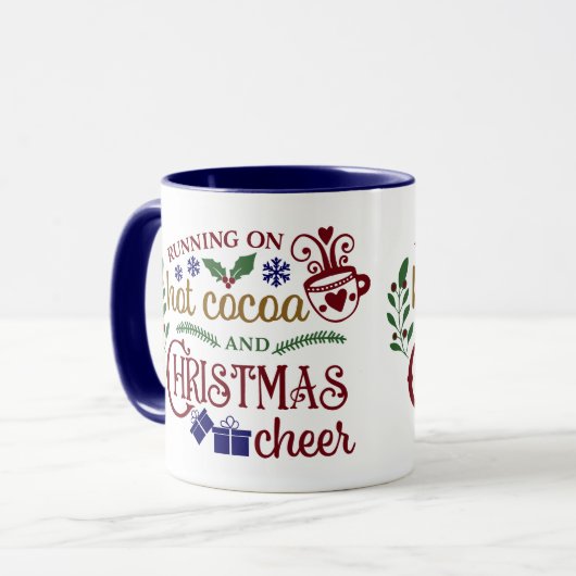 Hete Cacao en Kerstmis Cheer Mok (Voorkant links)