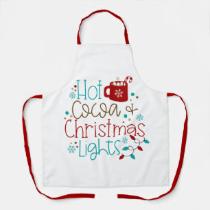 Hete Cacao en Kerstmisfilms Moderne Typografie Schort