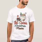 Hete Cacao en Kerstmisfilms Retro T-shirt (Voorkant)
