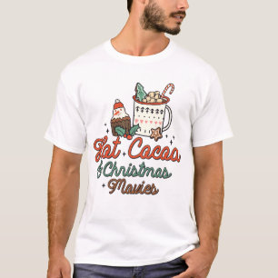 Hete Cacao en Kerstmisfilms Retro T-shirt