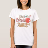 Hete Cacao en Kerstmisfilms Retro T-shirt (Voorkant)