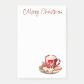 Hete Cacao en Koekjes Kerstmis Post-it® Notes (Voorkant)