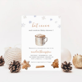 Hete Cacao en Koekjes Winter Baby shower Kaart